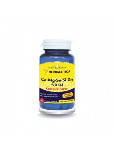Ca+Mg+Se+Si+Zn+D3 60 cps - Herbagetica