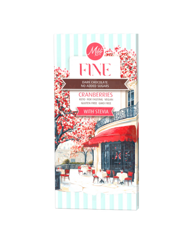 Ciocolata dark merisoare stevia fara...