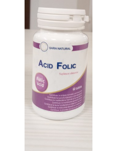 Acid folic 60 tablete - SARA NATURAL